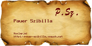 Pauer Szibilla névjegykártya
